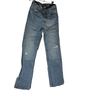 BDG Urban Outfitters Slim Stacked Mens Light Wash Distressed Denim Jeans Size 26